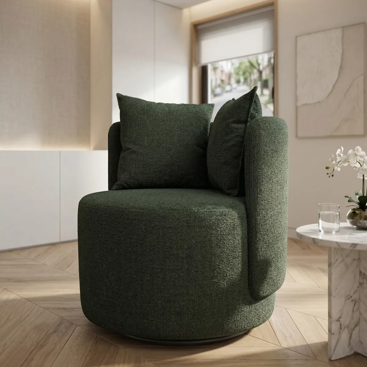 Poltrona Aurora Linho Verde